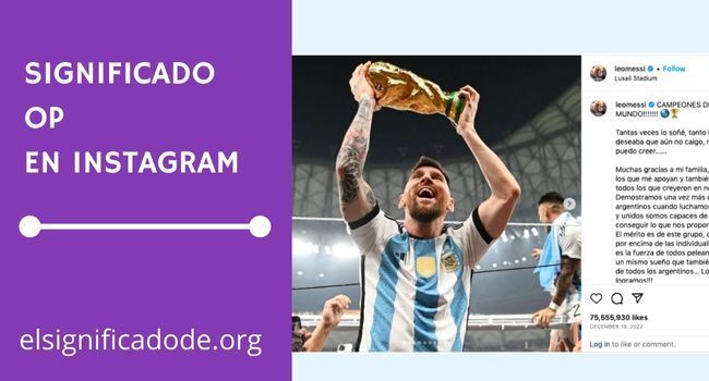 QUE SIGNIFICA OP EN INSTAGRAM
