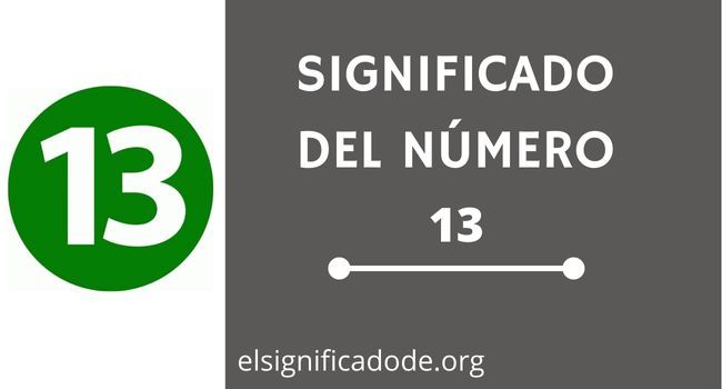 Significado del numero 13