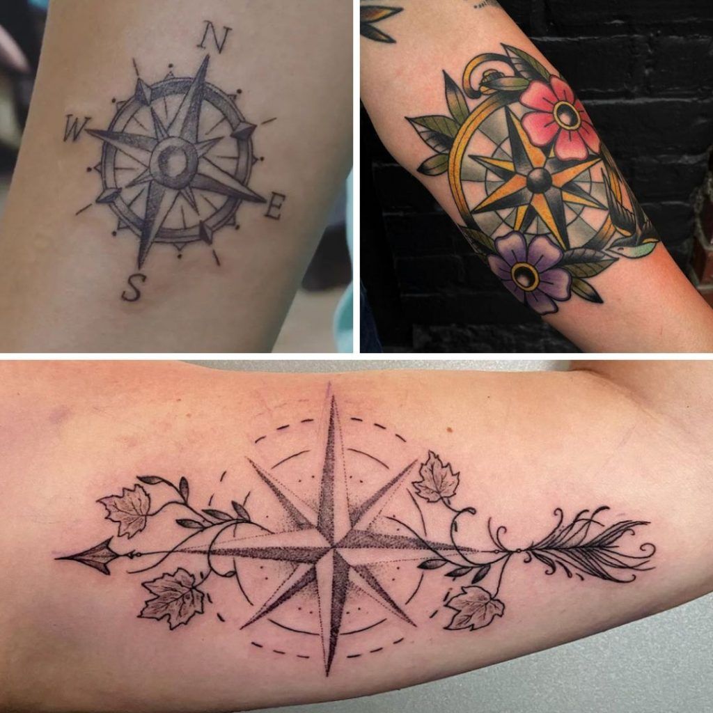 Tatuajes rosa de los vientos