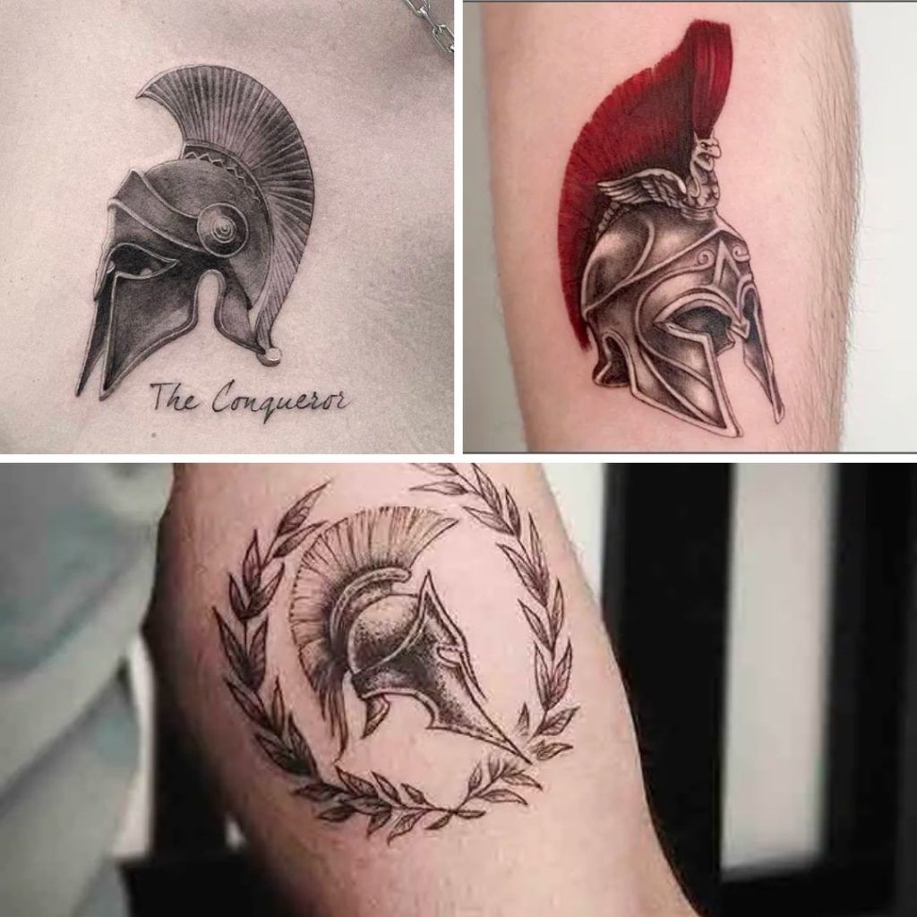 Tatuajes Casco Espartano
