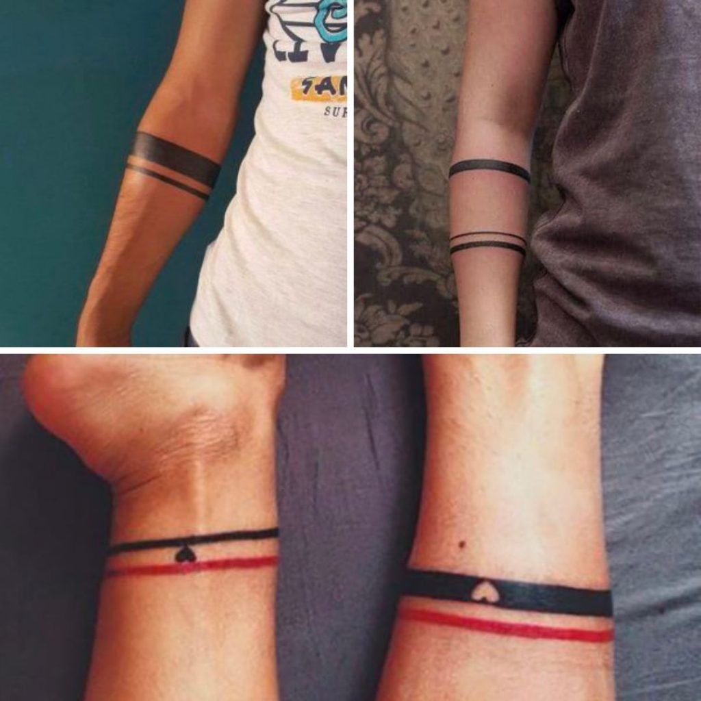 Tatuajes de Brazalete de dos lineas
