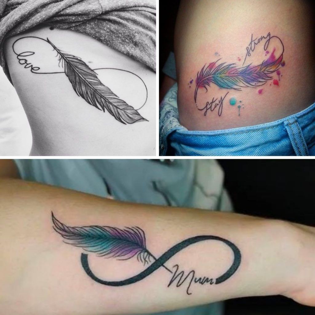 Tatuajes de Infinito con Pluma