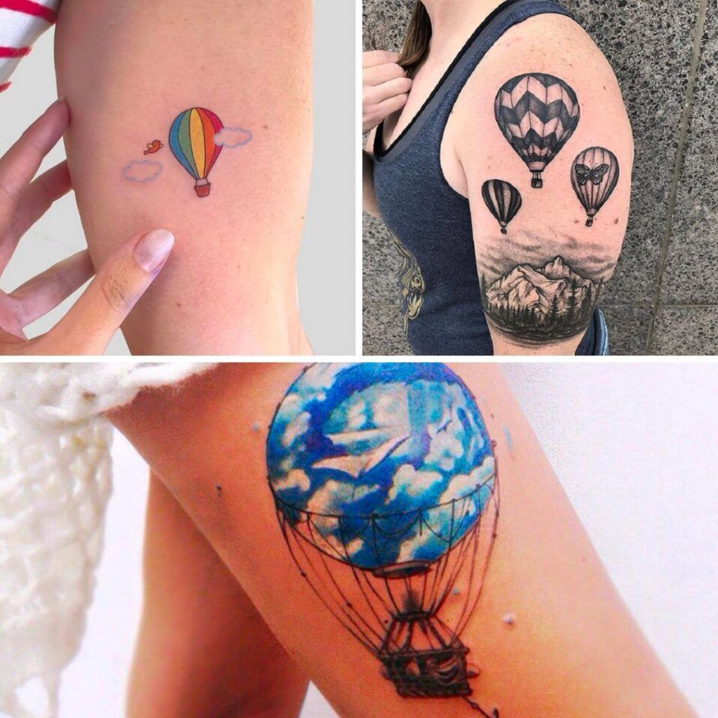 Tatuajes de globo aerostático