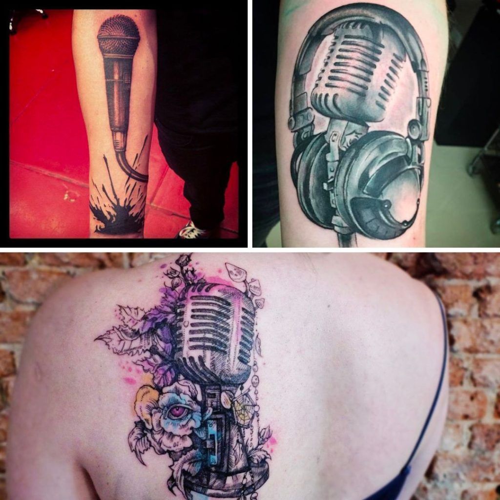 Tatuajes de microfono
