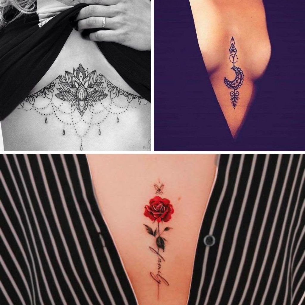Tatuajes entre los pechos