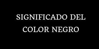 Significado del Color Negro