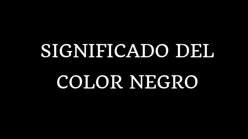 significado del color negro